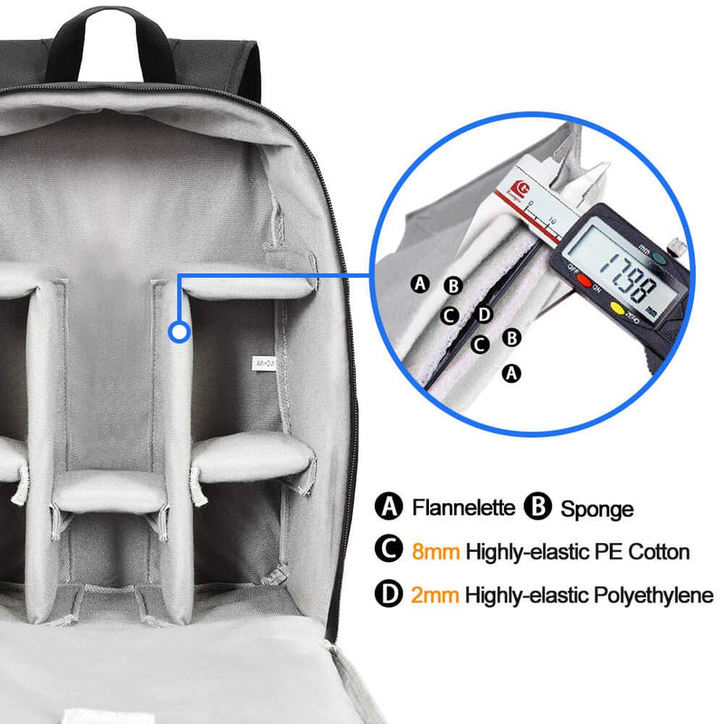 CADeN Camera Backpack, DSLR/SLR Camera Bag, Compatible with Sony Canon Nikon Camera Case