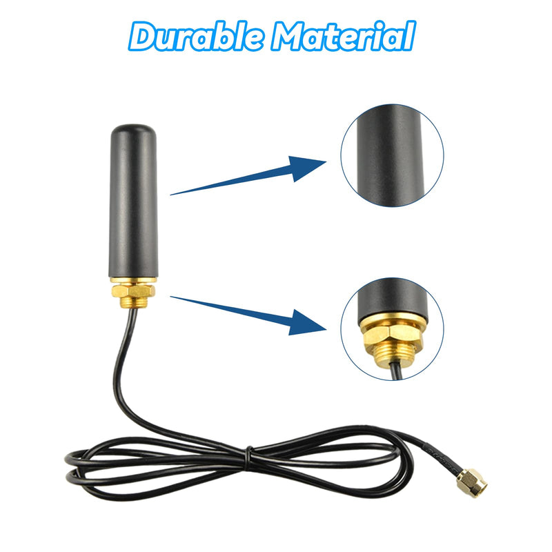 Dual Band WiFi Antenna 2.4Ghz 5Ghz/5.8Ghz Indoor Outdoor Omnidirectional WiFi Antenna 5 dBi Gain SMA Male & RP-SMA Male Connector for WiFi Router Hotspot PCI Card IoT Gateways Security Camera