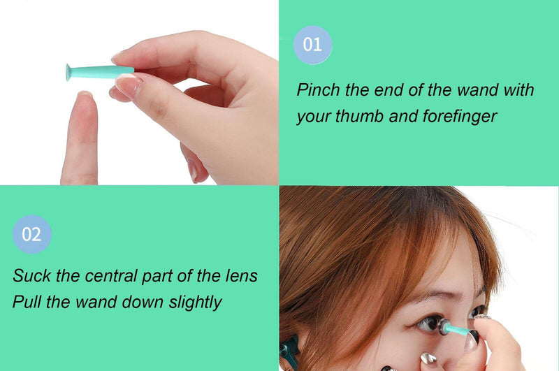 MUDOR Hard Contact Lens Remover, 3 Pieces Scleral and RGP Lens Inserter and Remover Tool, Eye Contact Remover Plunger