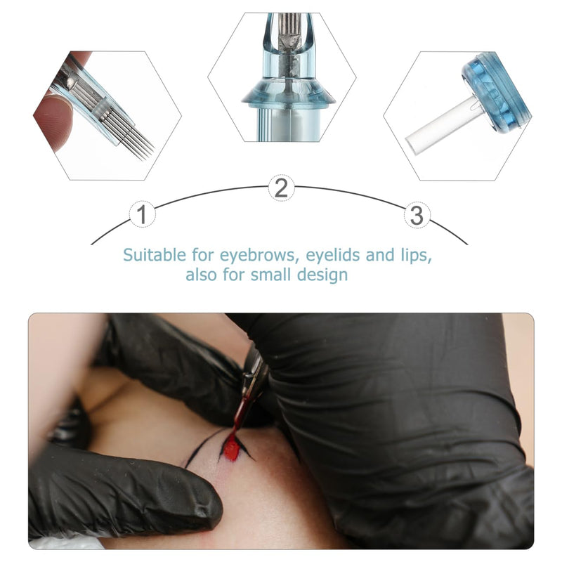 EXCEART Pack of 10 Disposable 15 RM Sterilised Packaging Suitable for Eyebrows, Lips and Small Design