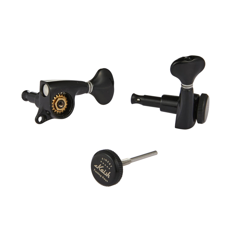KAISH 18:1 Gear Ratio Guitar Locking Tuners Machine Heads Guitar Locking Tuning Keys Pegs for Strat/Tele/LP/SG most Electric or Acoustic Guitars Black 6 Inline Right Handed