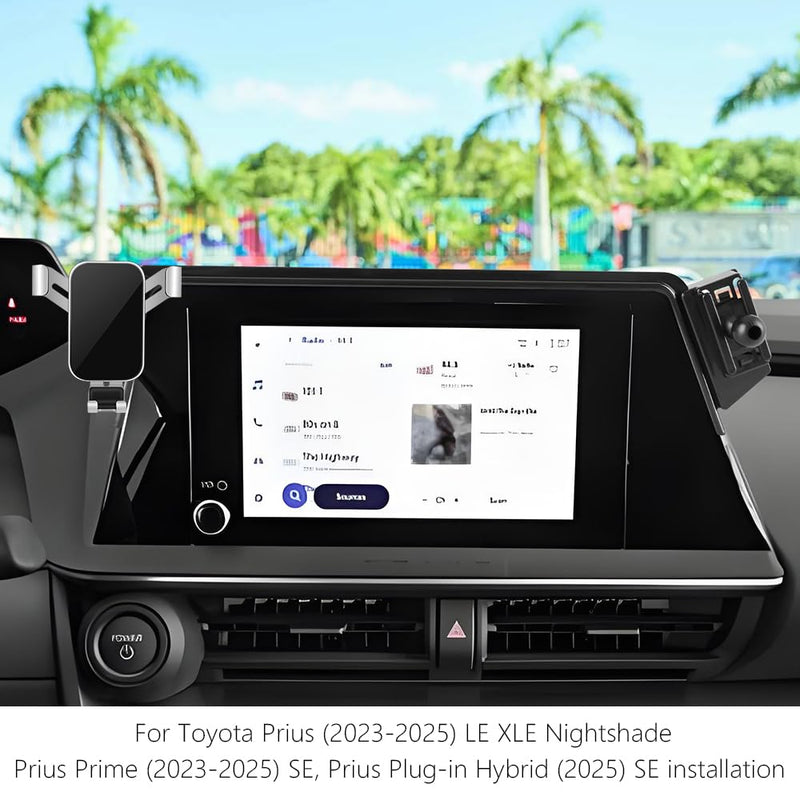 Car Phone Holder for 2023 2024 2025 2026 Toyota Prius SE LE XLE Nightshade XSE 【 8-inch Touchscreen 】Auto Interior Accessories Best Cell Phones Mount Cellphone Mobile Charging Navigation Stand for 2023-2026 Toyota Prius 8-inch Touchscreen