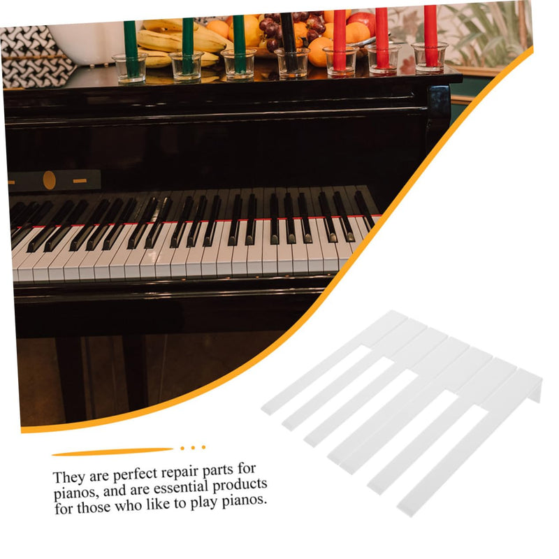 [AUSTRALIA] - SUPVOX 52Pcs piano white piano key caps key veneers board new s board board accessories tops matte Instrument supplies Acrylic 