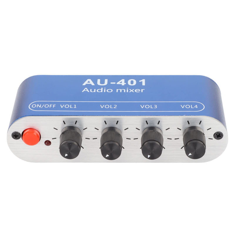4 in 1 Out Mixer Stereo Switcher, Volume Adjustment Sound Mixer Selector, Mini DIY Headphones Amplifier, for PC Laptop Headphone Mobile Phone