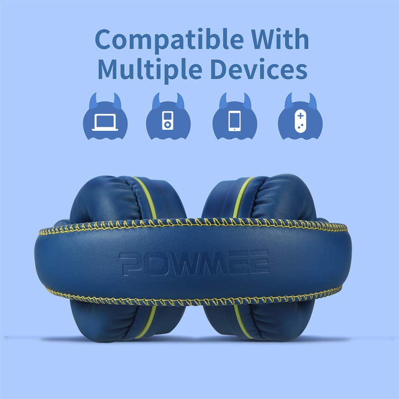 [AUSTRALIA] - M1 Kids Headphones Wired Headphone for Kids,Foldable Adjustable Stereo Tangle-Free,3.5MM Jack Wire Cord On-Ear Headphone for Children (Blue) Blue 