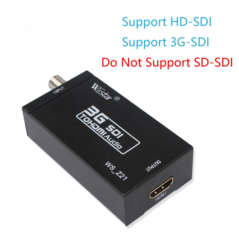 [AUSTRALIA] - Wiistar SDI to HDMI Converter 3G/HD-SDI to HDMI Audio Video Adapter Full HD 1080P for Camera CCTV Showing on HD Display 