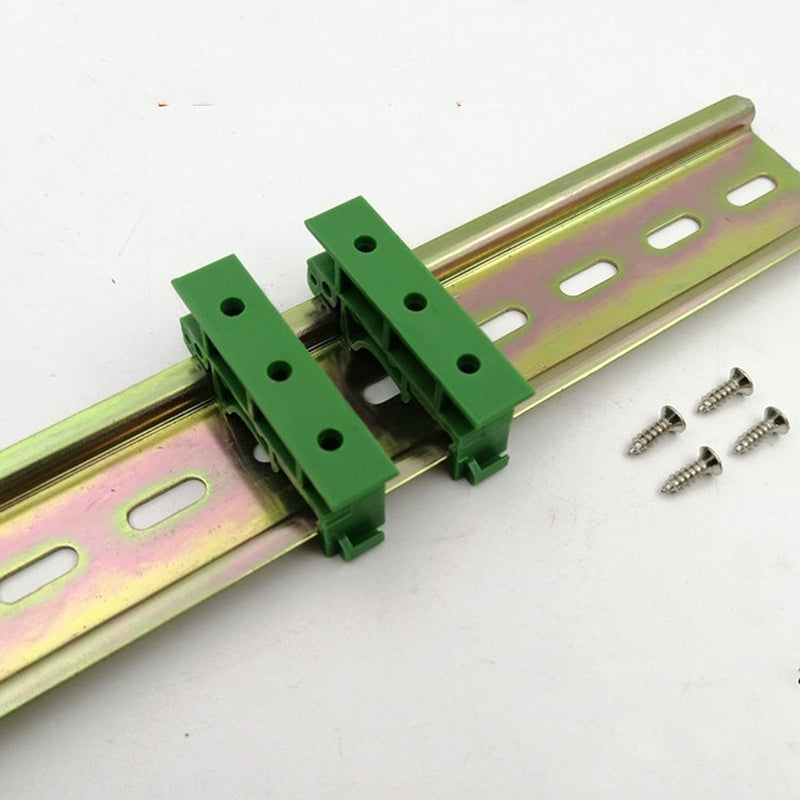 BuxiuGK 20 pieces (10 sets) PCB DIN C45 rail DIN rail adapter plastic with 40 screws for securing and holding circuit boards or electronic switching devices for 35 mm DIN rail