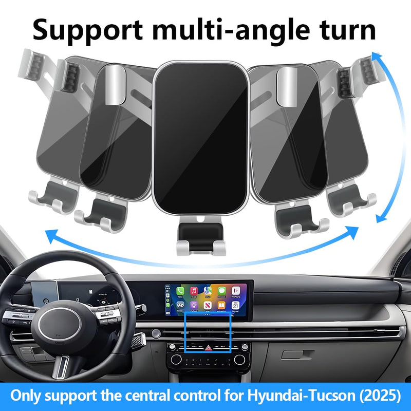 Car Phone Holder for Hyundai Tucson 2025 2026 and Hyundai Santa Cruz 2025 2026 Auto Interior Accessories Best Cell Phones Mount Cellphone Mobile Cradle Charging Navigation Bracket Screen Stand