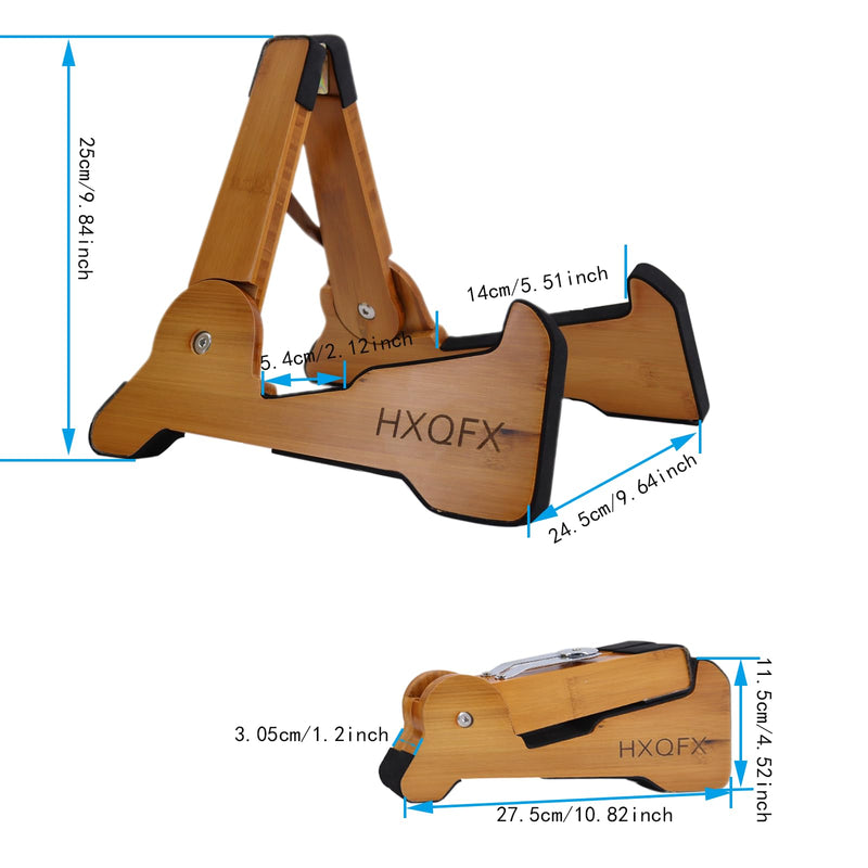 Wooden Electric Guitar Stand, X-Frame Style Guitar Stands Floor, Folding Guitar Stand for Acoustic Electric Classical Bass Guitars, Portable Instrument Holder with Soft Rubber Covering