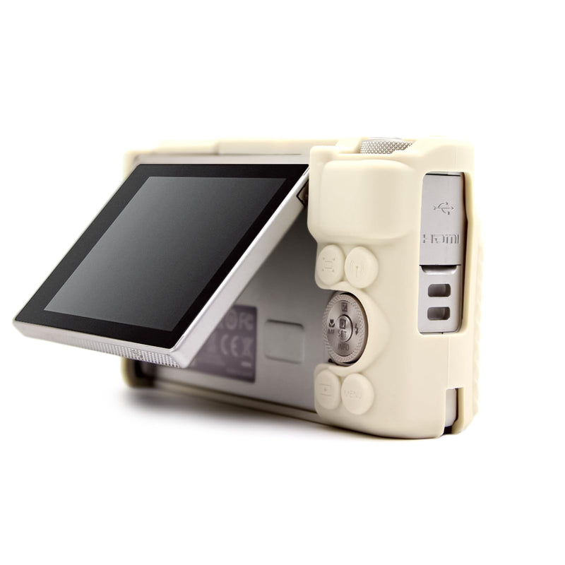 SX730 SX740 Camera Case & LCD Screen Protector Accessories Kit, Soft Silicone Case for Canon PowerShot SX740/SX730 HS Camera, Body Cover for SX740 SX730 with Lens Cap - White