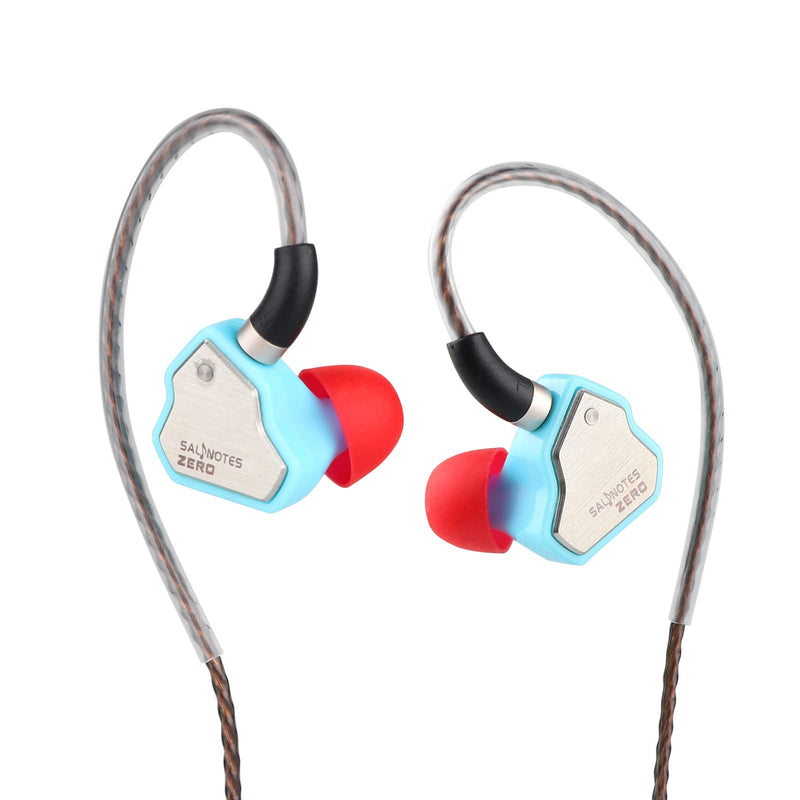 Linsoul 7Hz Salnotes Zero in-Ear Earphone(Blue, Without Mic) + Tripowin Zonie Cable(2pin-0.78mm, 3.5mm, Blue)