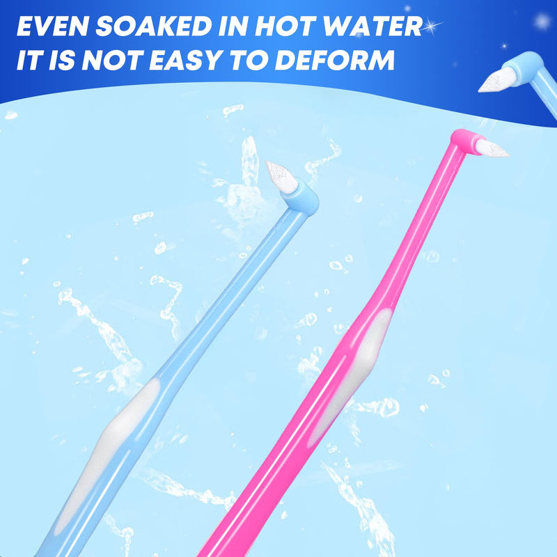 [AUSTRALIA] - Sularpek Pack of 4 Tuft Toothbrush, Tuft Brush with Independent Protective Caps, Soft Tufted Toothbrush, Interdental Brush for Orthodontic Braces and Bridges, Detail Cleaning Pack of 4 Tuft Toothbrushes 