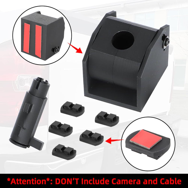 MOTOQUEEN Rear Backup Camera Housing Kit for 2019+ Chevrolet Silverado Sierra with Dust Cap