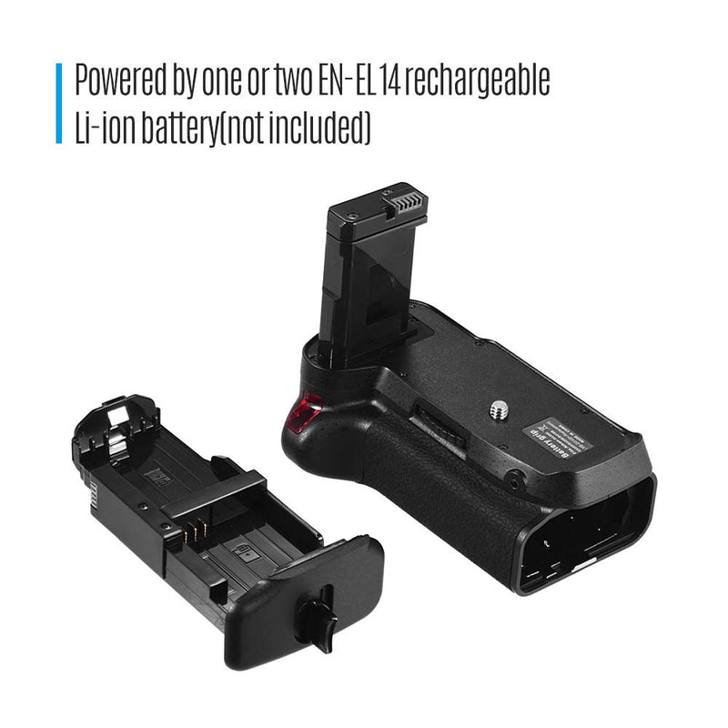 Andoer Vertical Battery Grip Holder for Nikon D5300 D3300 D3200 D3100 DSLR Camera EN-EL 14 Battery Powered with IR Remote Control