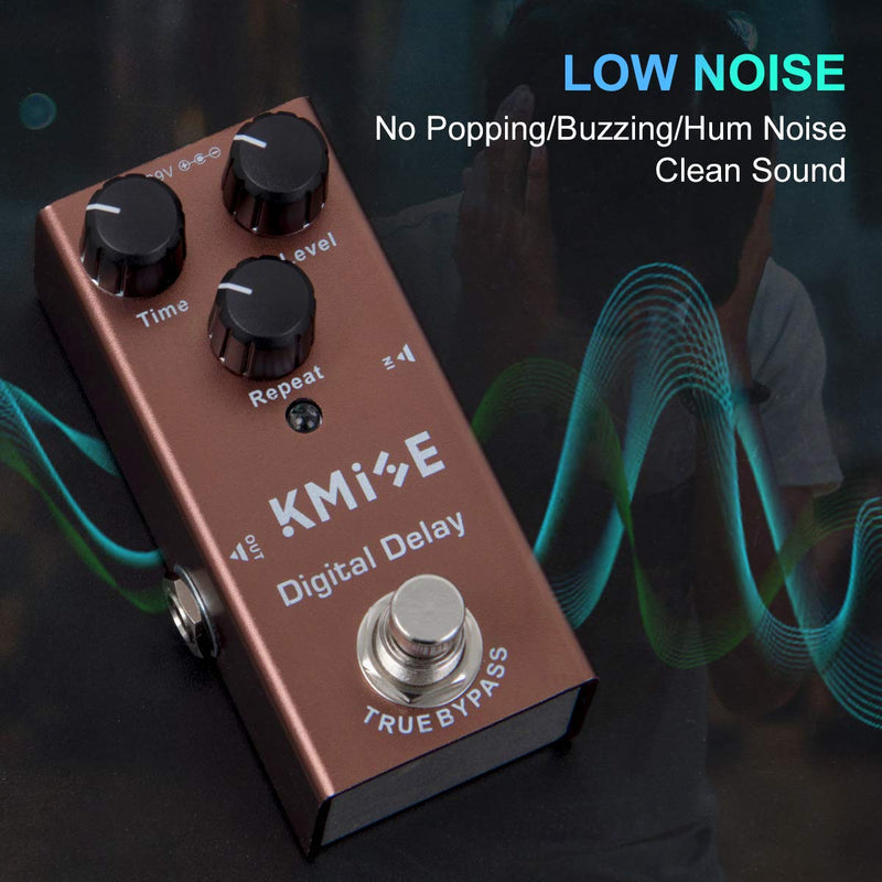 Kmise Digital Delay Electric Guitar Effects Pedal Mini Single Type DC 9V True Bypass