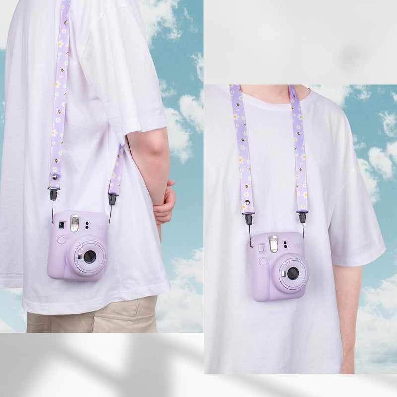 Camera Strap for Kids[2 Pack],Kids Camera Lanyard Neck Strap,iPad Strap for Kids,Children Camera Strap for Fujifilm mini Camera Pink+purple