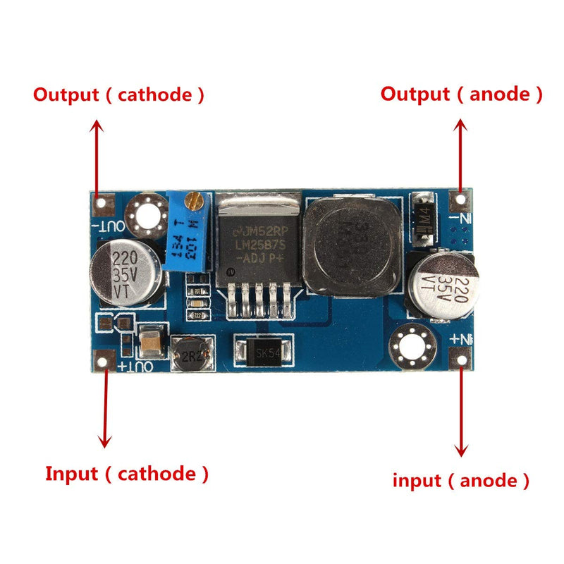 5pcs LM2587 DC-DC Boost Converter 3-30V Step Up 4-35V Power Supply Módulos Max 5a