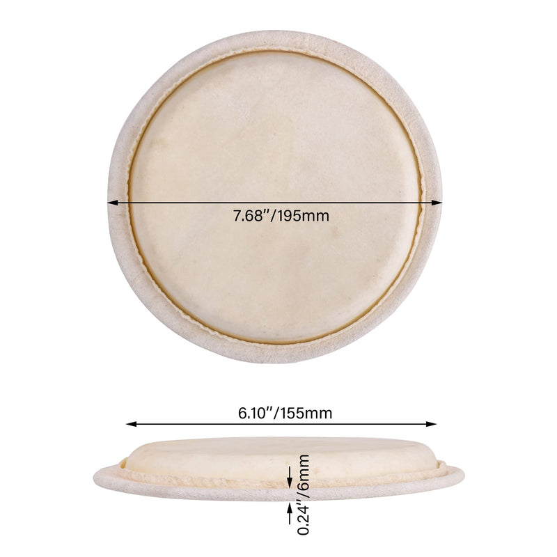 6.1Inch ID / 7.68Inch OD Drum Head Drum Accessory Replacement for Bongo Drums