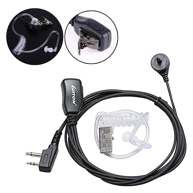 Midland Earpieces with Mic - Security Headsets for Two Way Radios - Compatible with Midland GXT1000VP4, LXT600VP3, GXT1050VP4, GXT1000XB, LXT500VP3 etc (10 Pack) 10 pack