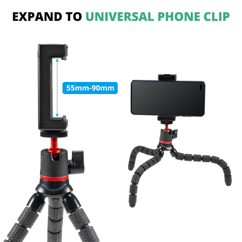 [AUSTRALIA] - AKASO Mini Flexible Tripod Stand Travel Octopus Tripod with 1/4'' Screw for Magic Arm, Compatible with AKASO Action Camera EK7000/Brave 4/Brave 7 LE/Brave 7/GoPro Hero12/11/10/ 9/Max/DJI Osmo Action 