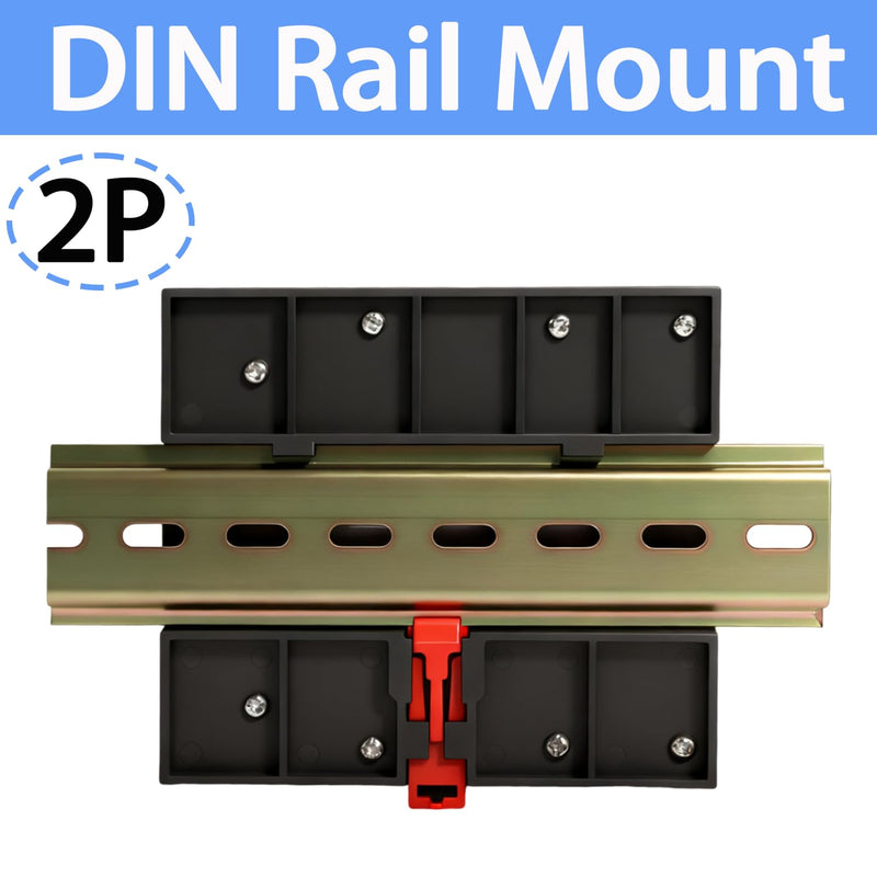 [AUSTRALIA] - Mini ATS Automatic Transfer Switch Dual Power Changeover Switch 100A 110V Generator Electrical Selector Switches DIN Rail Mount 2P/3P Circuit Breaker Toggle Controller 110V 100A 2P(with DIN rail) 