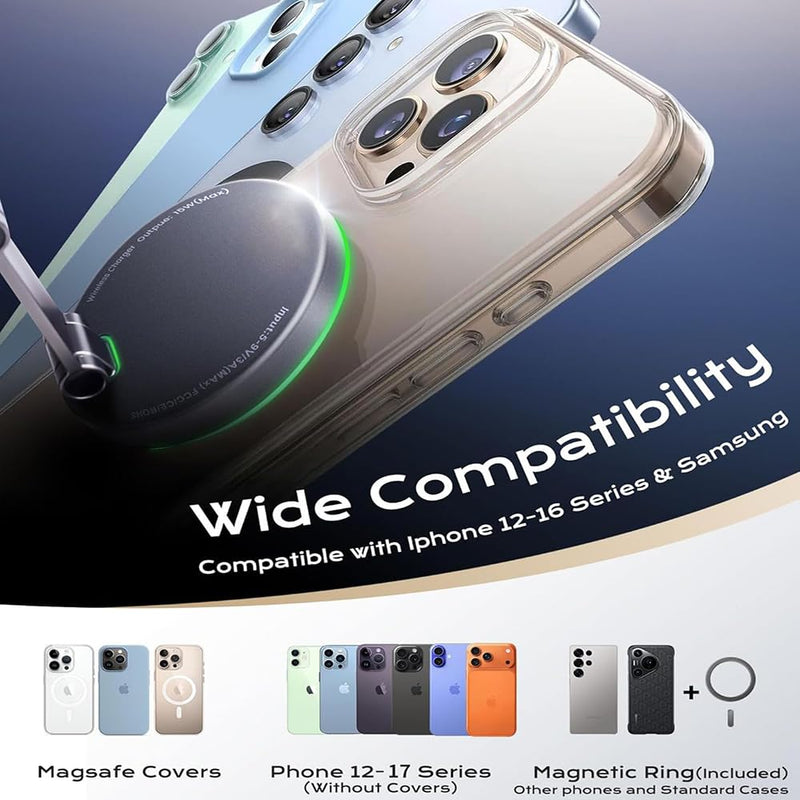 for MagSafe Car Mount Charger,15W Wireless Charge,Phone Holder for Your Car | [120+LBS Strong Suction & 3000gf Magnetic] 360° Adjustable Car Phone Holder for iPhone 17 16 15 14 13 12 Pro Max Air Plus