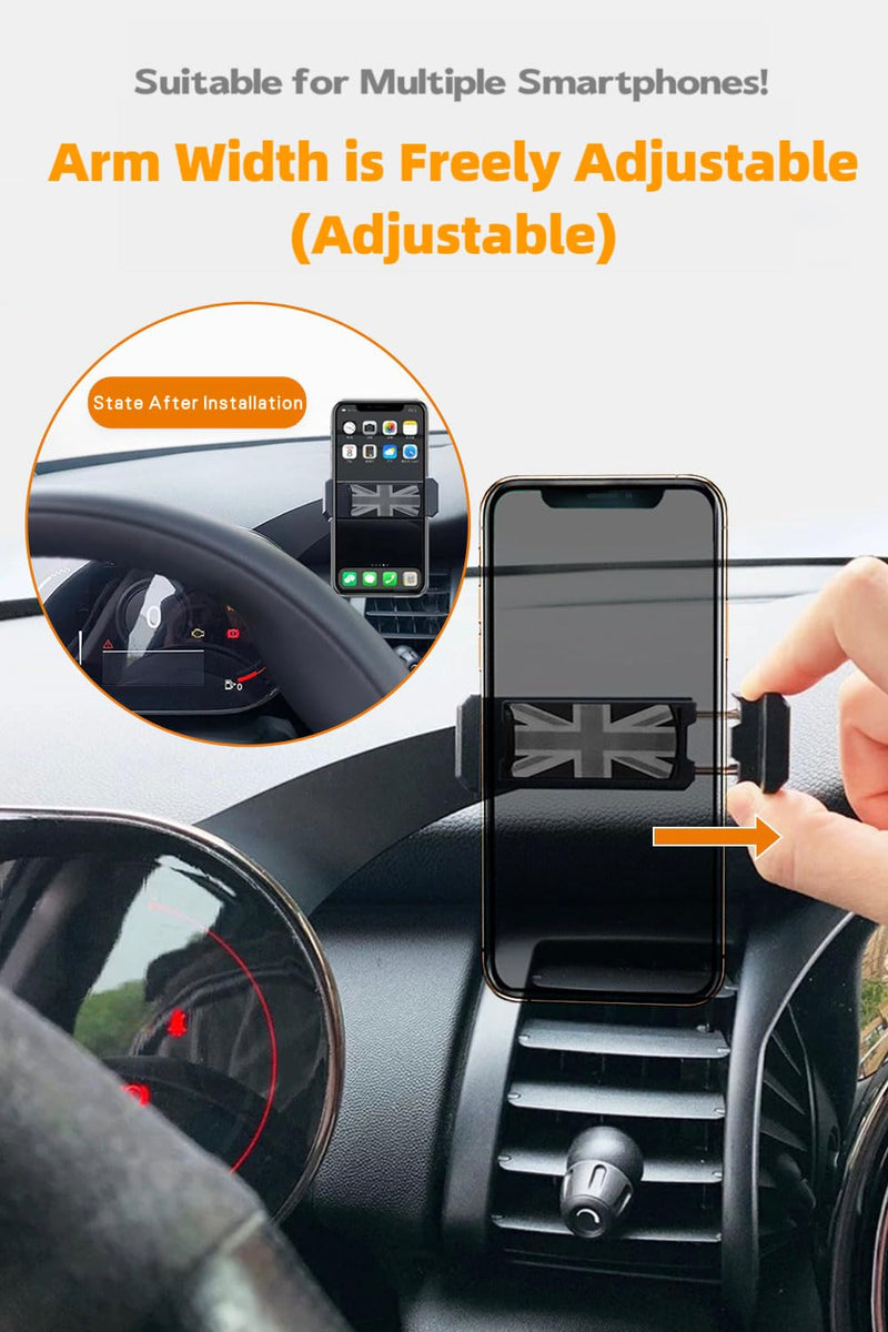 Persevere Car Phone Holder for Mini Cooper F54 F55 F56 F57 with Control Display Dashboard, 360° Rotatable Phone Mount for All 4-6.9 Inches Smartphones, Right (Not Supported All Countryman F60/R61) F54 F55 F56 F57 (Manual, Right)