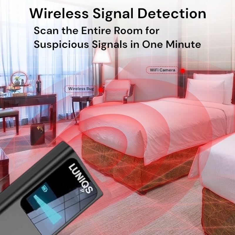 Hidden Camera Detectors -2026- Hidden Bug and Camera Detector & Spy Camera Finder, GPS Tracker Detector, RF Detector & Bug Detector (Laser + LCD Screen) for Travel, Home & Office Security 5 Mode – Laser + LCD