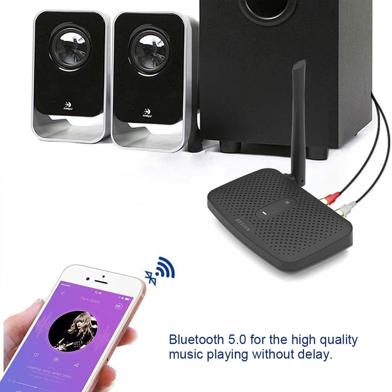 [AUSTRALIA] - Besign BE-RCA Pro Long Range Bluetooth Adapter for Bluetooth Music Streaming, Black 