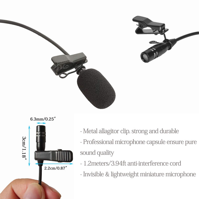 [AUSTRALIA] - Lavalier Microphone Lapel Microphone Compatible with AKG Samson Wireless Transmitter - Unidirectional Condenser Mic - Mini XLR TA3F Plug Mini XLR TA3F Plug for AKG Only 