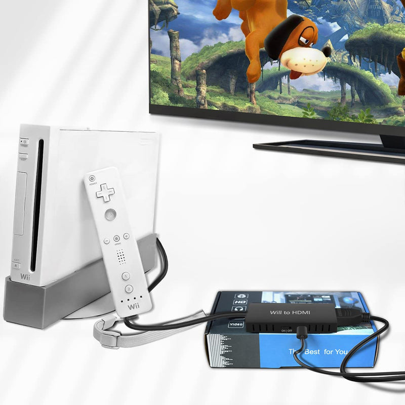 [AUSTRALIA] - Wii to HDMI Adapter - Convert 1080P/720P Ypbpr Signals to Digital HDMI for Nintendo Wii and U Wii adapter with cable 