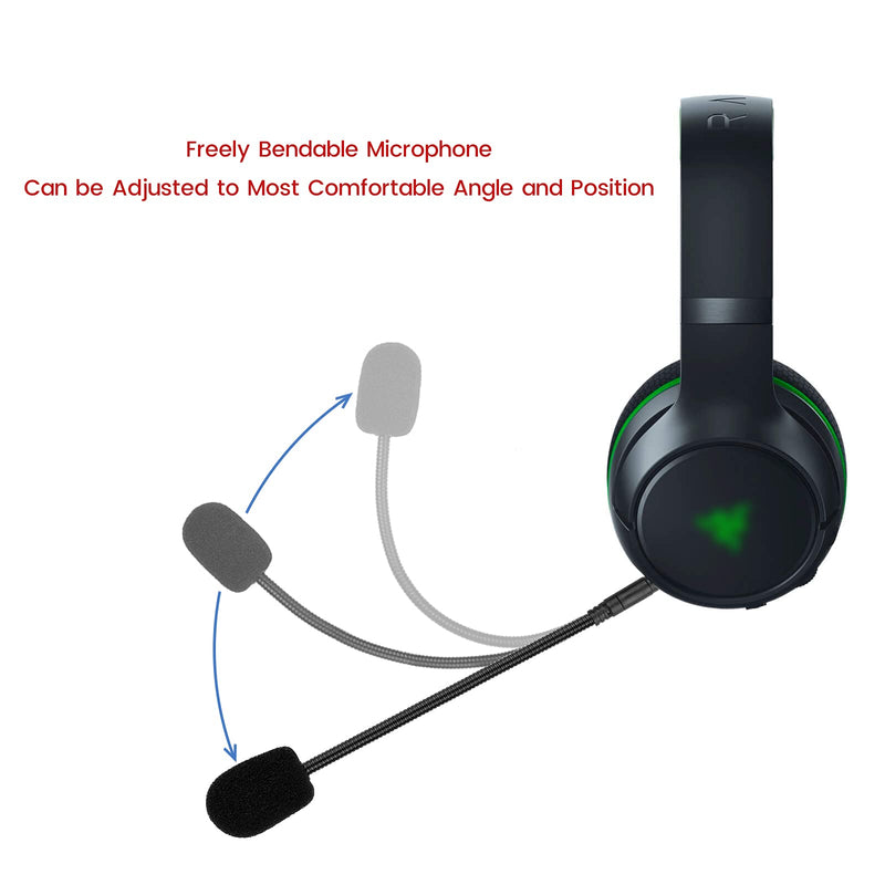 Microphone Replacement for Razer Kaira Pro Wireless Gaming Headset, Omnidirectional Detachable Mic Boom Works on Xbox One, Xbox Series X & S, PS5, PS4, PC, Mac