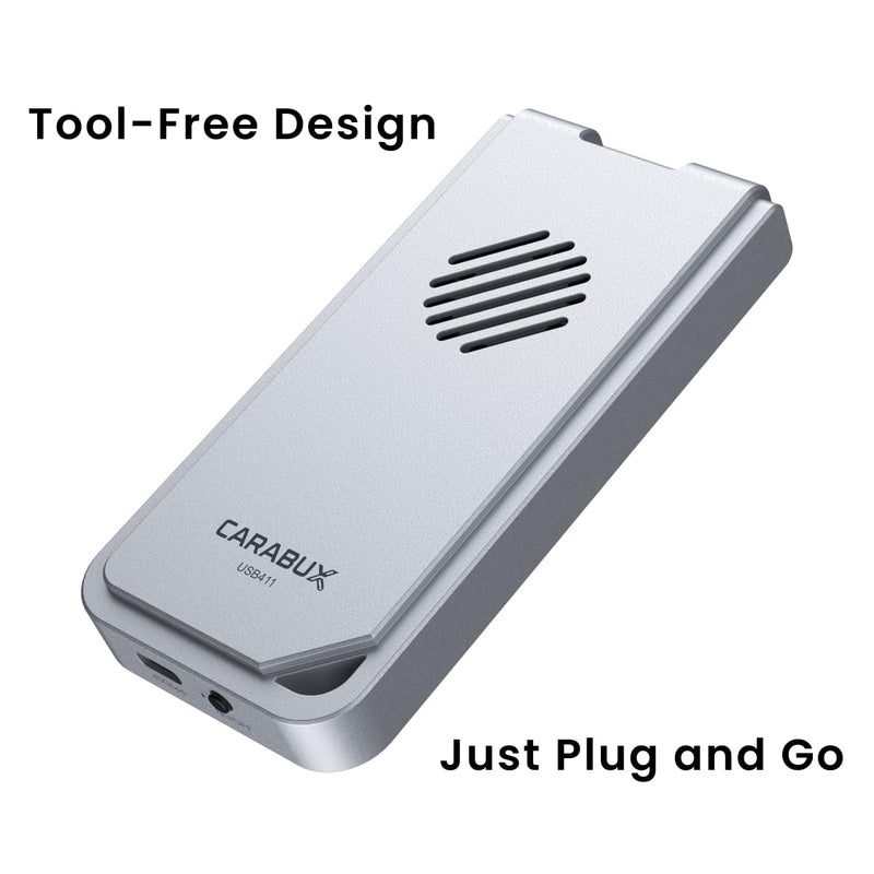 USB4 NVMe Enclosure 40Gbps with Active Cooling Fan, Solid Aluminum External M.2 SSD Case for Mac, iPad Pro, iPhone ProRes Recording and Video Editing,Tool-Free, Thunderbolt Compatible