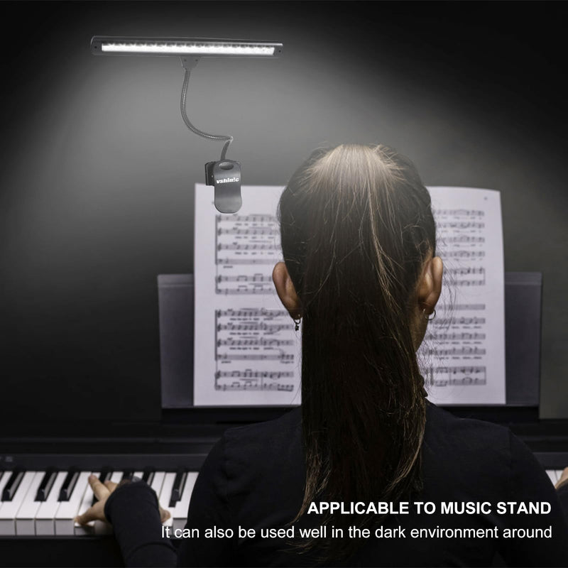 [AUSTRALIA] - Music Stand Light,Clip On Piano Lights 18 LED Orchestra Light Clip On Reading Light,Fully Adjustable No Flicker for Piano,Book Reading, DJ, Craft Work (Powered by AC Adapter AAABatteries) 