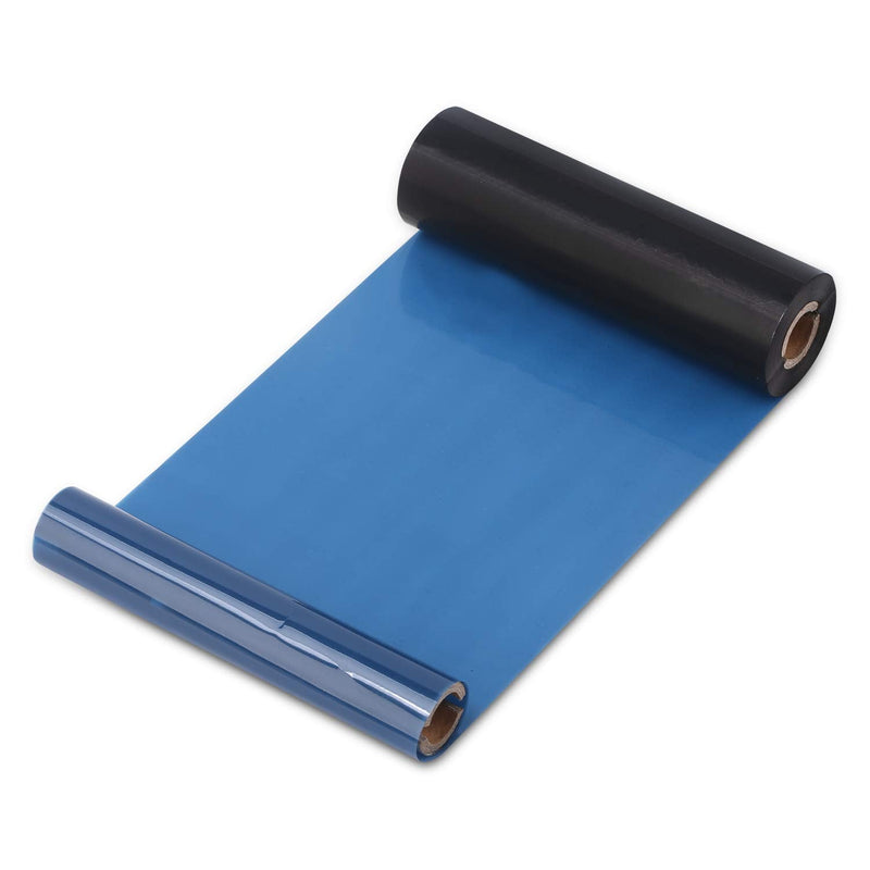 4.33" x 244' Thermal Transfer Ribbon - 1 Roll. Resin Enhanced Wax 1/2 Inch Core Ink Out for Zebra Eltron Datamax Zebra GC420t GK420t GX420t TLP2442 TLP2844