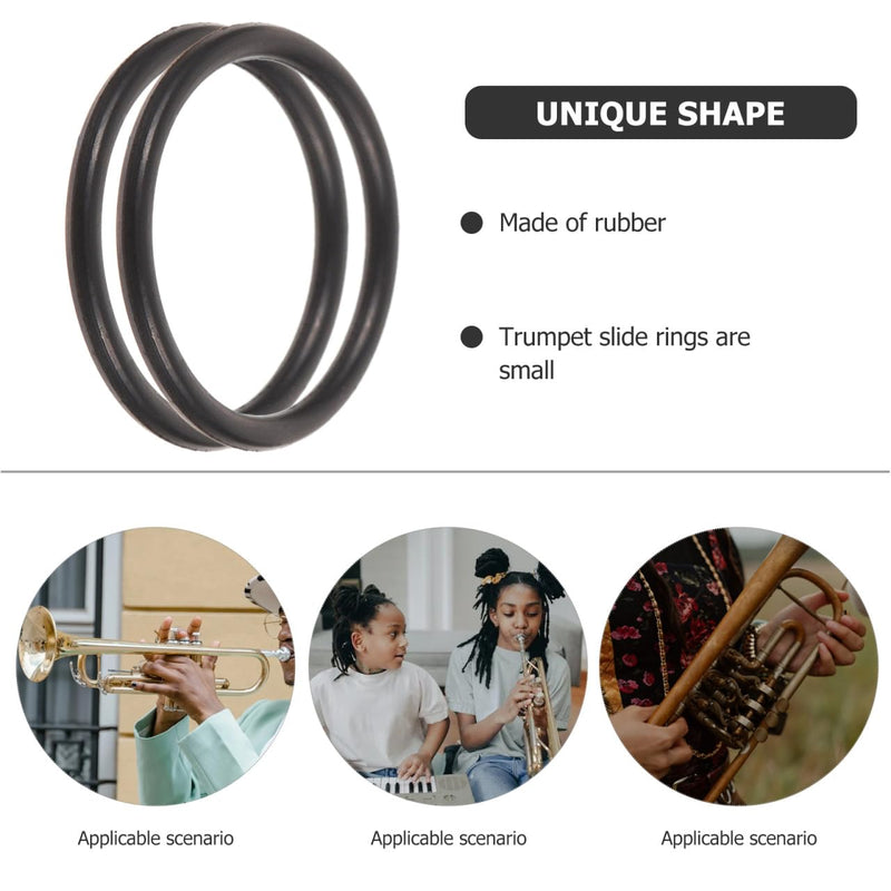 20pcs Small Rubber Aprons Trumpet Replacement Rings Rubber Stop Rings Bumper Stopper O-Rings Trumpet Instrument Rings Trumpet Slide Bumper Trumpet