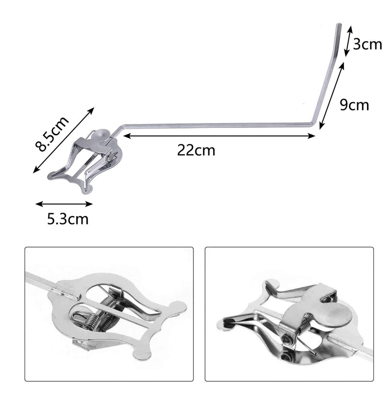 Sousaphone Lyre Marching Clamp-on Lyre Metal Plating Sheet Music Clip 4mmx4mm Square Socket