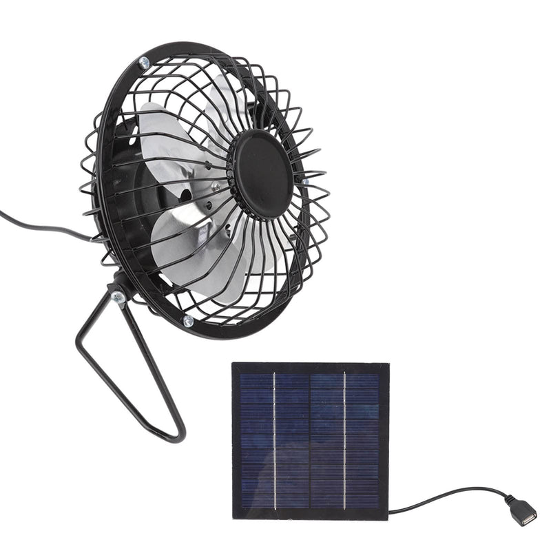 Solar Panel Fan, Mini Portable USB Cooling Fan 5V 2.5W with USB Power Supply, for Greenhouses Dog Houses Trailers RVs