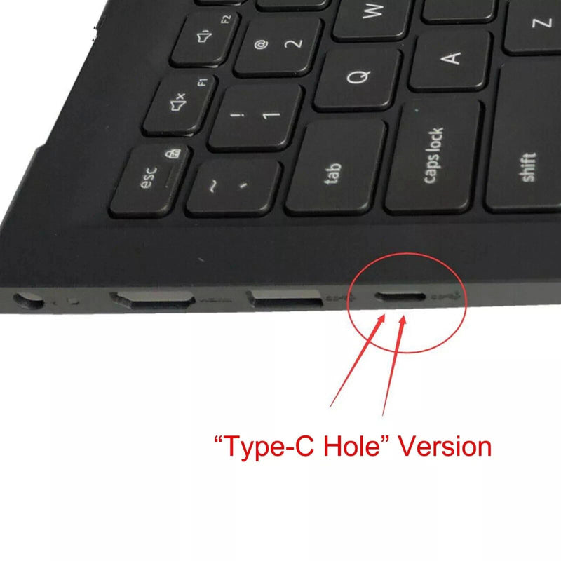 Replacement for Dell Inspiron 15 3510 3511 3515 3520 Laptop Upper Case Palmrest Backlit/Non-Backlit Keyboard USB/Type-C Hole Assembly Part 09CJN3 054WVM (3510 Non-Backlit & Type-C Hole) 3510 Non-Backlit & Type-C Hole