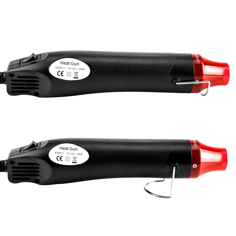 QWORK® Mini Heat Gun 220 V 300 W Handheld Hot Air Blower for Heat Shrink Tubing, Embossing, Drying Paint, Paper