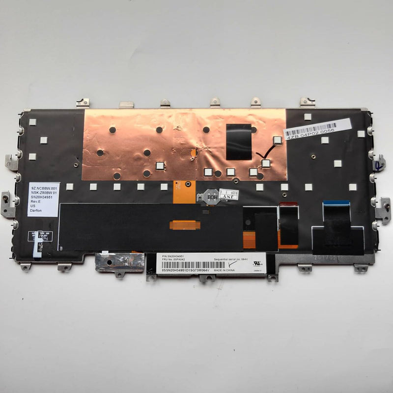 Laptop Replacement US Layout with Backlight with Pointer Keyboard for Lenovo ThinkPad X1 Yoga 1st gen 20FQ 20FR 2016 Black Frame 000PA054 00PA042 NSK-Z80BW SN20H34910 SN20H34951