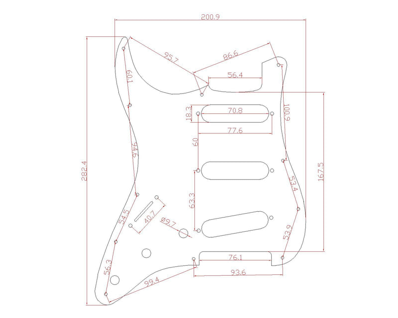 Left Handed White Pearl 3 Ply 11 Hole Strat Electric Guitar Pickguard HSS Pick Guard for Fender USA/Mexico Stratocaster/Strat Style Guitar Parts, with Pickguard Screws