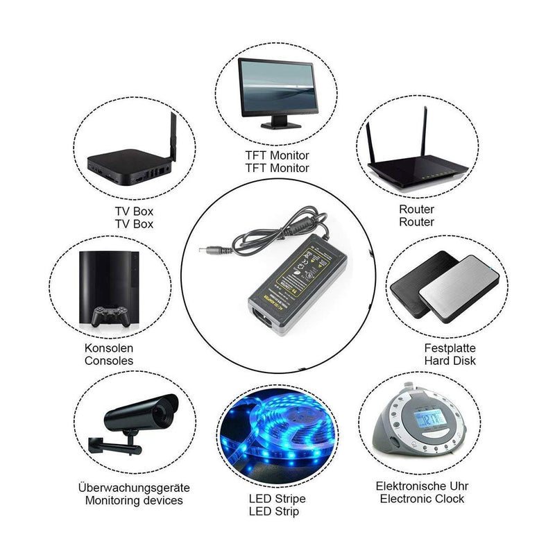 5V 6A 30W, Power Adapter Transformer Charger for LED Strips, Routers, Speakers, LCD TVs, Cameras, TV Boxes, USB Hub and 5V Home Electronics 5V 6A 30W