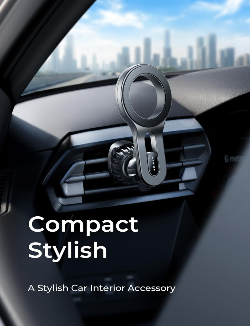 LISEN for MagSafe Car Mount [Black and Purple] Magnetic Phone Holders for Car Air Vent Phone Mount [Ultra-Magnetic] Cell Phone Holder Car Accessories for Men Women fit iPhone 17 16 15 14 Pro Max