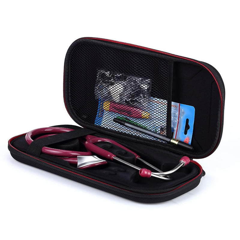 BOFRHME Hard EVA Portable Stethoscope Carry Case Storage Box Cover Mesh Mesh for III Stethoscope Organiser Bag, black, Casual