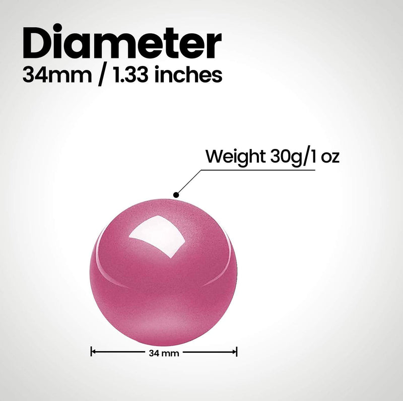 Perixx PERIPRO-303 1.34 Inches Trackball - Replacement Ball for M570, PERIMICE-517/520/717/720, and Other Compatible Trackball Mouse (Pink) Glossy Pink