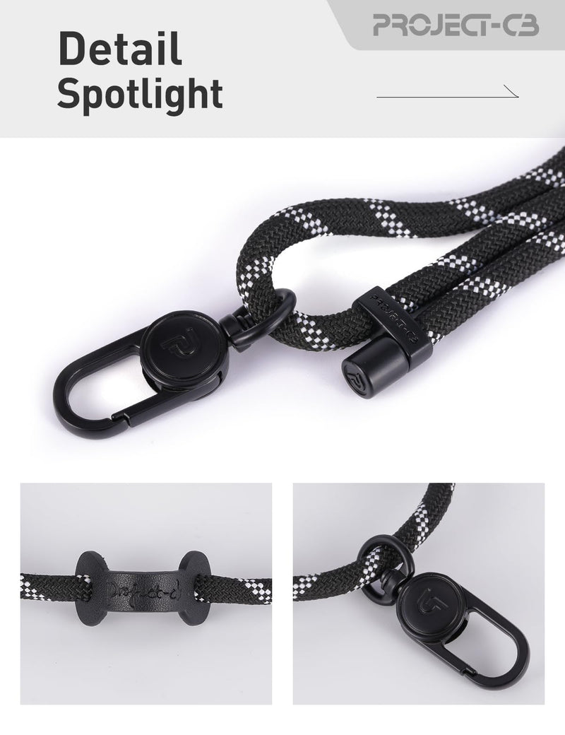 project-cb Cell Phone Lanyard 1,Phone Tether Tab 2,Phone Crossbody Strap,Lanyards for Around the Neck,Adjustable Phone Strap Blackshadow-b