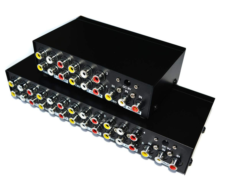 MT-VIKI 8 Way 3 RCA Splitter Composite Video Audio Distribution (1 in 8 Out) 1 in 8 out