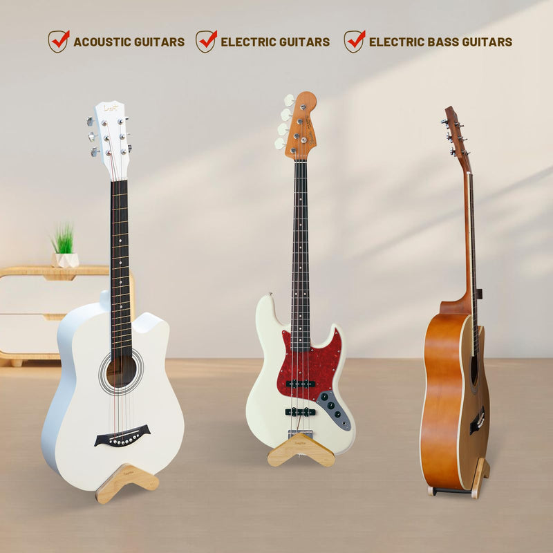 Guitar Stand,Solid Acoustic Guitar Stand With non-slip rubber to protect guitar for Acoustic Guitar,Metal Guitar, Electric Guitar, Bass, Ukulele, Banjo