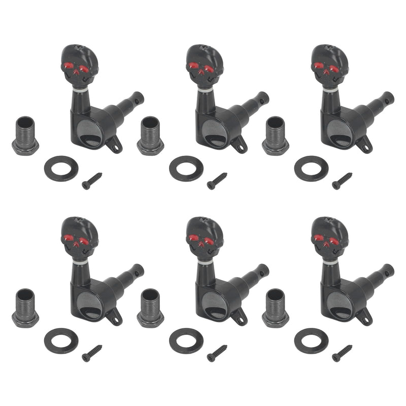 [AUSTRALIA] - Skull Guitar Tuning Pegs, Metal Machine Heads Tuners, Electric Acoustic Guitar Tuners, Replacement Parts for Guitar Repair & Maintenance 